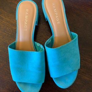 Rampage Women’s Aqua Blue Heel Sandals 8.5